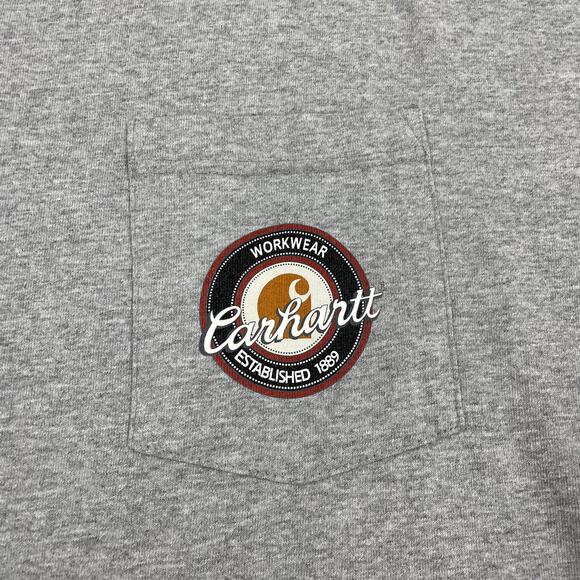 Carhartt Short Sleeve Pocket T Shirt Gray Mens 2XL - Picture 4 of 7